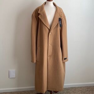 TAHARI Wool Blend Long Coat in Camel Size 24 or 5XL